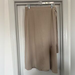 Beige Midi Skirt